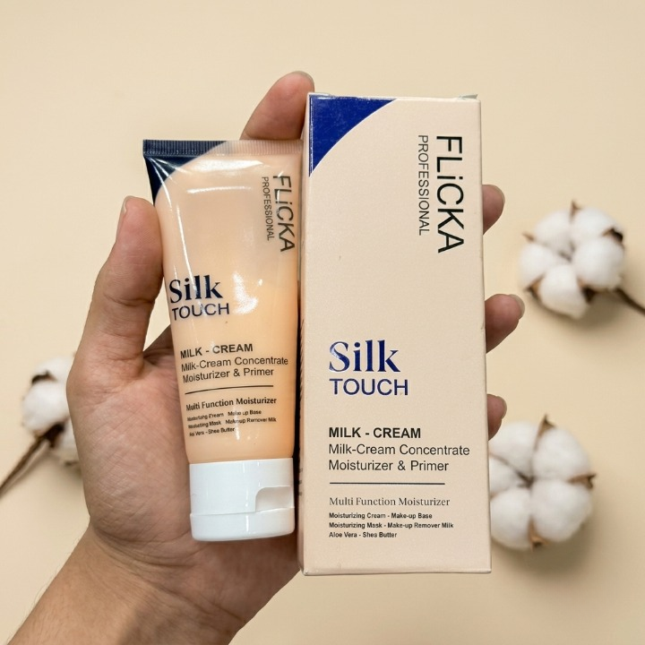 FLICKA Silk Touch Milk-Cream – 3-in-1 Moisturizer, Primer & Makeup Base (60g)