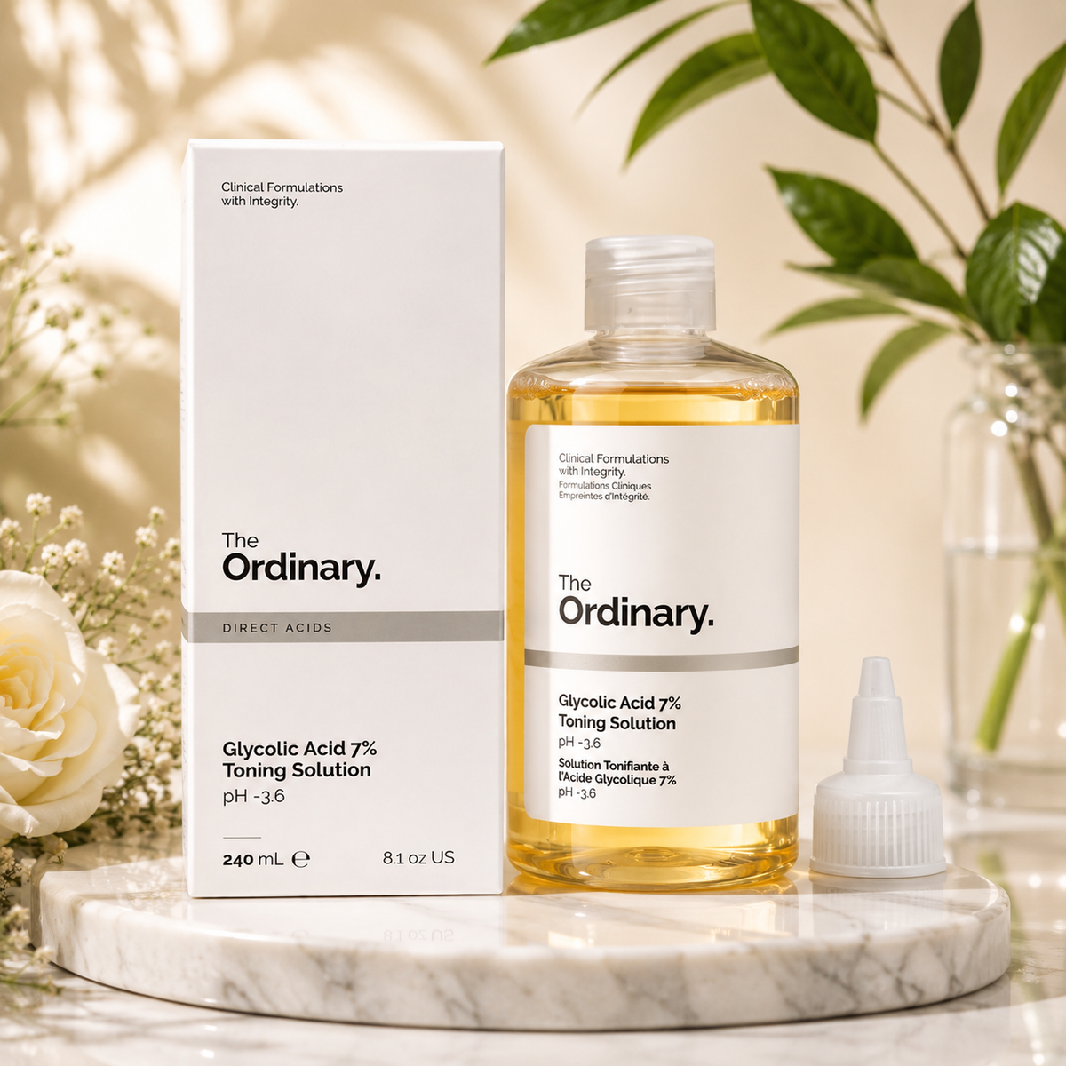 The Ordinary Glycolic Acid 7% Toning Solution Exfoliating Toner for Brighter & Smoother Skin